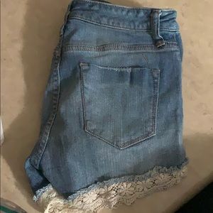 Mossimo Denim Shorts w Lace Detail